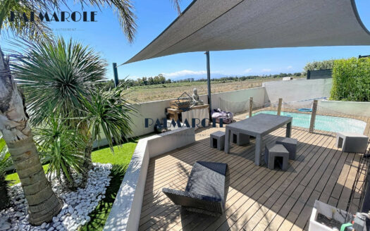 SALEILLES VILLA 3 FACES CONTEMPORAINE VUE DEGAGEE